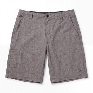 DaHui Hybrid Collection Shorts Mens 34 Gray Heathered Stretch Board Swim Surf‎